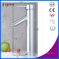 Fyeer Chrome plateado alto cuerpo hacia abajo de largo canalón sola manija lavabo grifo fregadero mezclador de agua grifo Wasserhahn